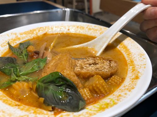 Vegan Tom Yam Soup at Green Common - The Forest in Kowloon