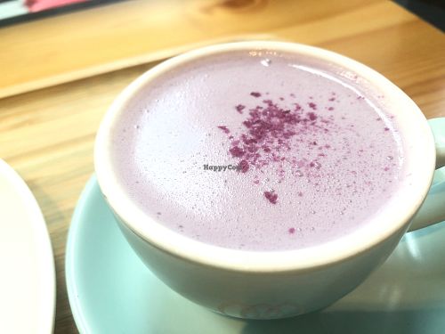 Purple sweet potato almond milk at Green Common - The Forest in Kowloon