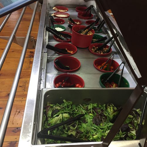 Salad bar at Morning Glory Farm in Edgartown