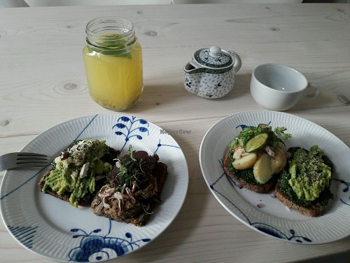 Open faced sandwiches, lemonade and tea at Yellow Rose in Copenhagen