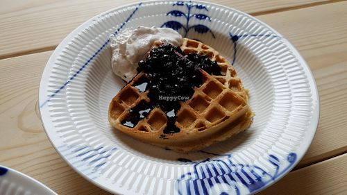 Waffles (in weekend brunch) at Yellow Rose in Copenhagen