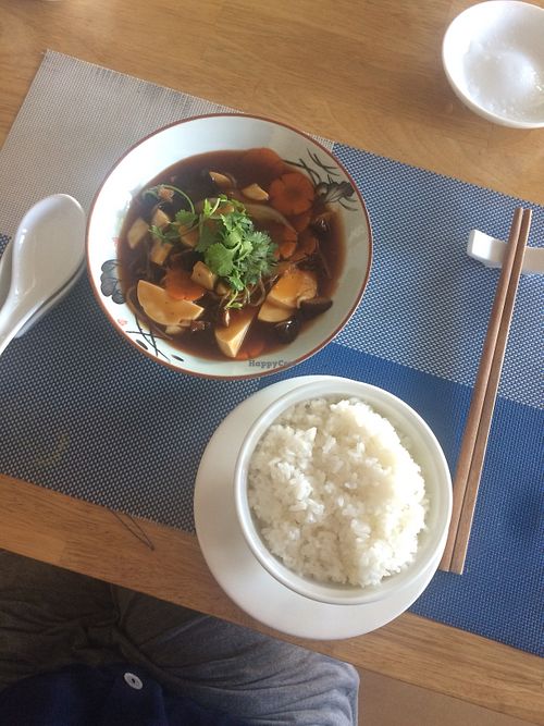 Mushrooms and tofu  at Tam Vien in Da Nang
