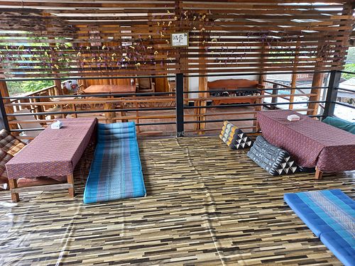 Upstairs chilled are at Bom Bowls in Pai