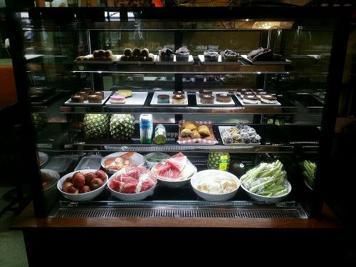 display case at Orchid Vegetarian Cafe in Surfers Paradise