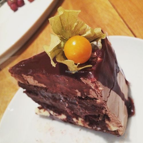 Amazing mint chocolate & raspberry cake! at Citykonditoriet in Stockholm