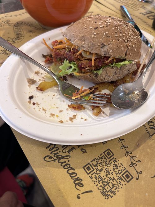 Well made burgerr  at Mangiamore in Reggio Emilia