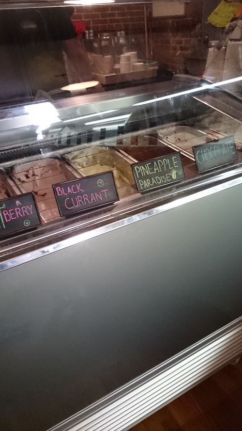 The case  at Bank Street Creamery in Easton