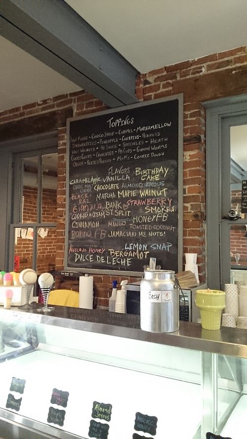The board  at Bank Street Creamery in Easton