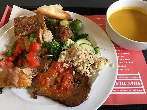 Lunch from the buffet.  at DaTerra - Mercado Beira Rio in Vila Nova De Gaia