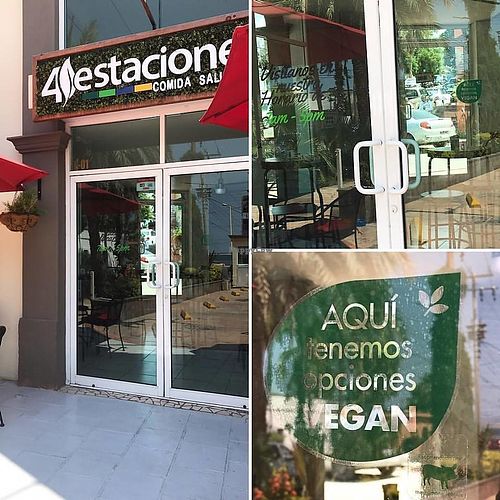 4 Estaciones Comida Saludable is a vegan friendly place recommended by The Humane League.  at 4 Estaciones Comida Saludable in La Paz