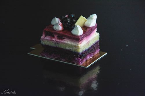 Entremet Mûre-Myrtille  at la Véganille in Villeurbanne