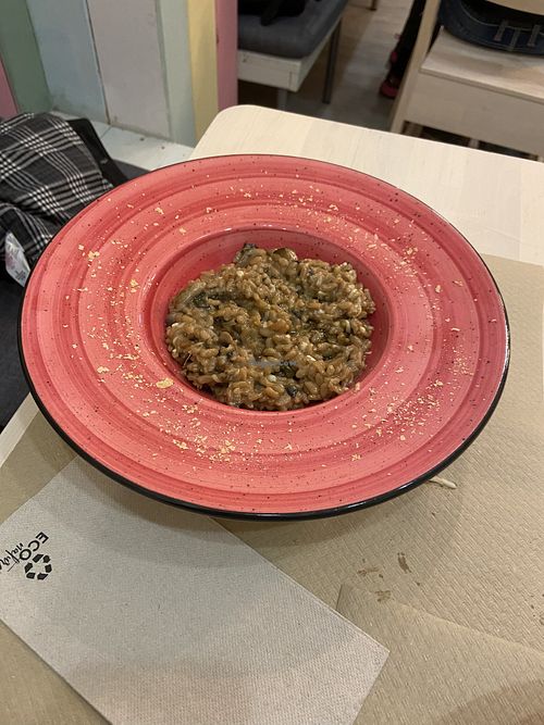 Mushroom risotto  at Veggie Penguin in Tenerife