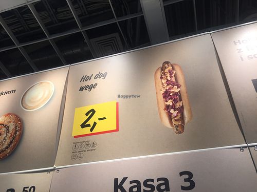vegan hot dog at IKEA in Warsaw