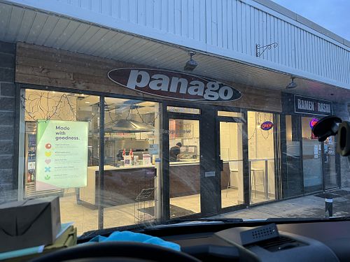 Storefront beside Ramen Arashi  at Panago Pizza in Canmore