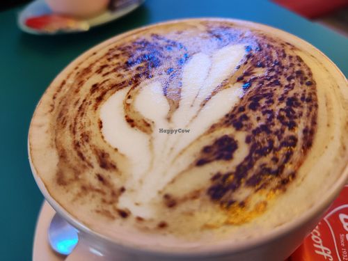 Cappuccino at Freedom Cakes Bakery in Madrid