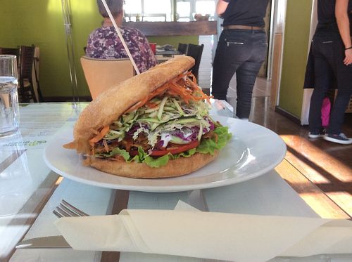 The sietan sandwich  at Simple Green & Bake in Zagreb