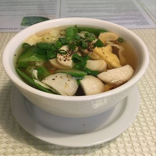 Veggie Soup at Loving Hut in Seattle