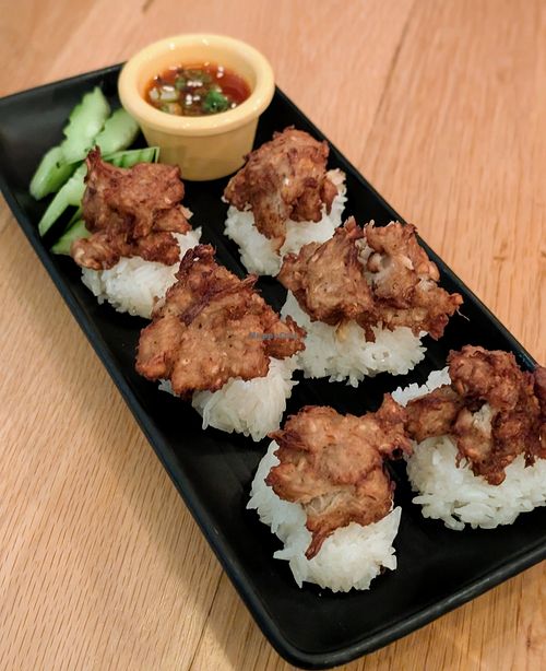 Garlic jackfruit at Kati Vegan Thai in Seattle