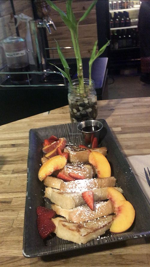 The vegan French toast is to die for at DeLuxe in Reno