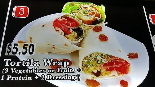 Tortilla wrap at Yummy Salad House in North Singapore
