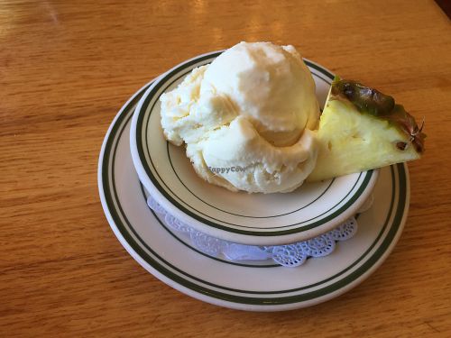 Vegan Pina Colada ice cream  at Baldwin Saloon in The Dalles