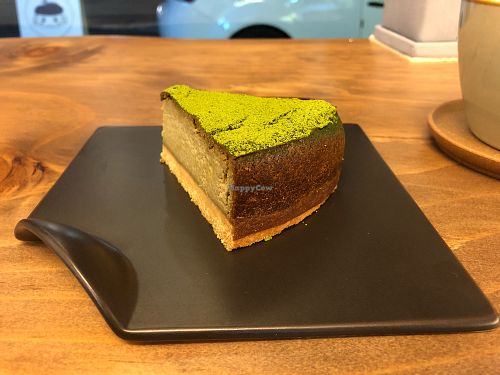 Matcha cake at Soiroum in Seoul