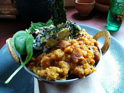 Indian curry bowl at Forest Eats in Kiama