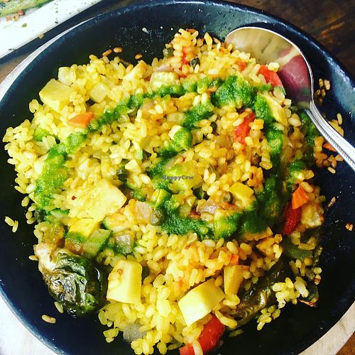 Veggie Paella  at Taberna Tapas in Durham