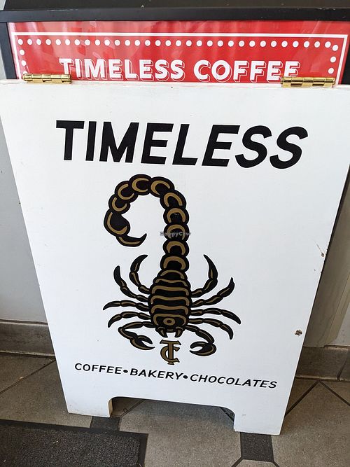 Signage at Timeless Coffee Roasters and Bakery in Berkeley