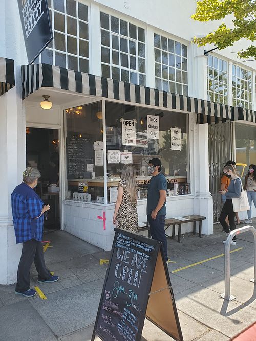 Outside at Timeless Coffee Roasters and Bakery in Berkeley