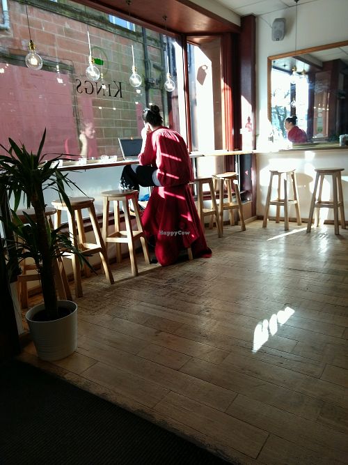 light at Kings Coffee and Books in Dumfries