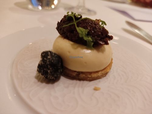 Olive cheesecake at Gauthier Soho in London