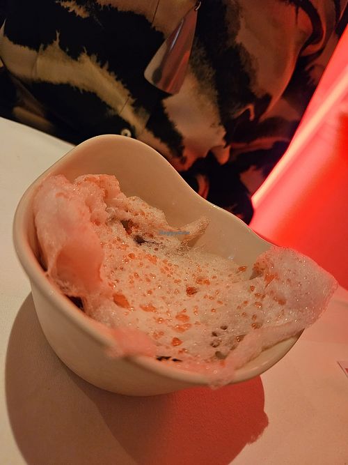 Strawberries and candyfloss at Gauthier Soho in London