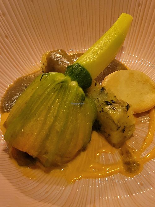 Fleur de Courgette Farcie
Saron Bouillabaisse, Garlic Rouille at Gauthier Soho in London