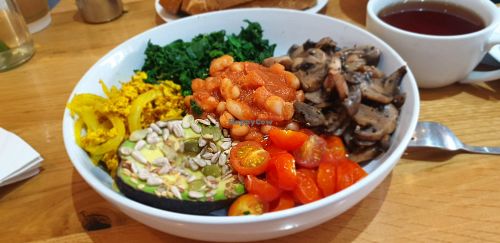 Vegan breakfast at NRG Cavern in Worthing