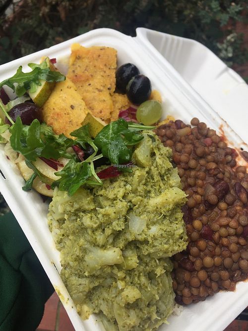 astro polenta alla griglia - their signature dish  at Astro Vegan - Market Stall in London