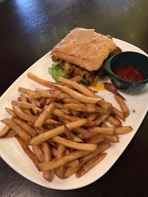 Vegan Burger at Hamborgarafabrikkan in Reykjavik