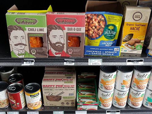 Gardein has chick'n noodle soup! Never knew at Elements of Nutrition in Wilmington