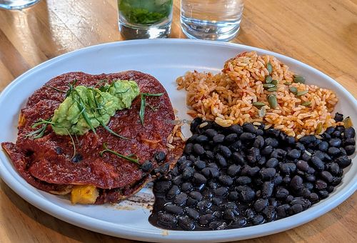 Butternut enchilada, no cheese at Cactus in Kirkland