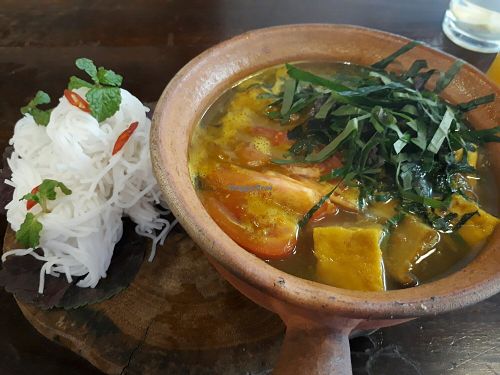 Baked banana hot dish at ROM Vegetarian Restaurant in Da Nang