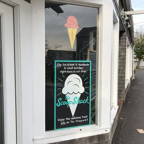 Window at Scoop Shack in Edgartown