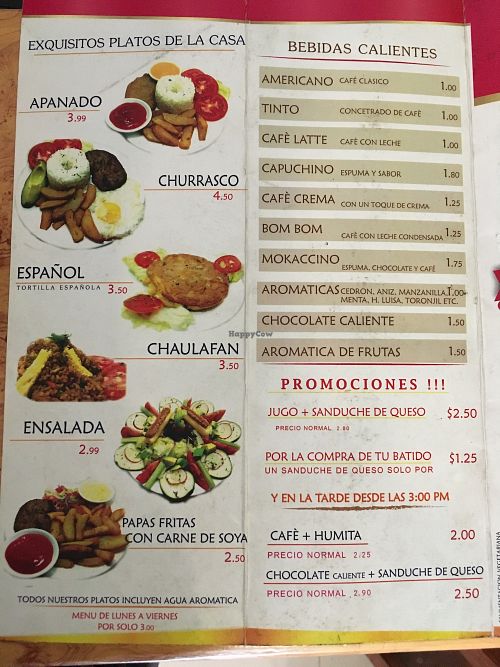 menù1 at Veggie in Quito