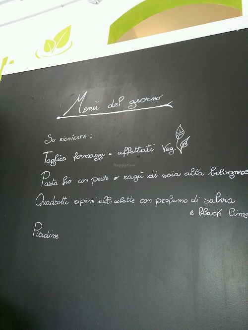 daily menu all in Italian at Mi Sa di Sano in Sanremo