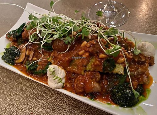 Braised mushroom ravioli  at Oliver's in Santa Barbara