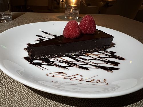 Fudge tart  at Oliver's in Santa Barbara