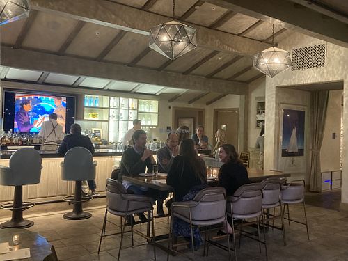 Inside bar area  at Oliver's in Santa Barbara