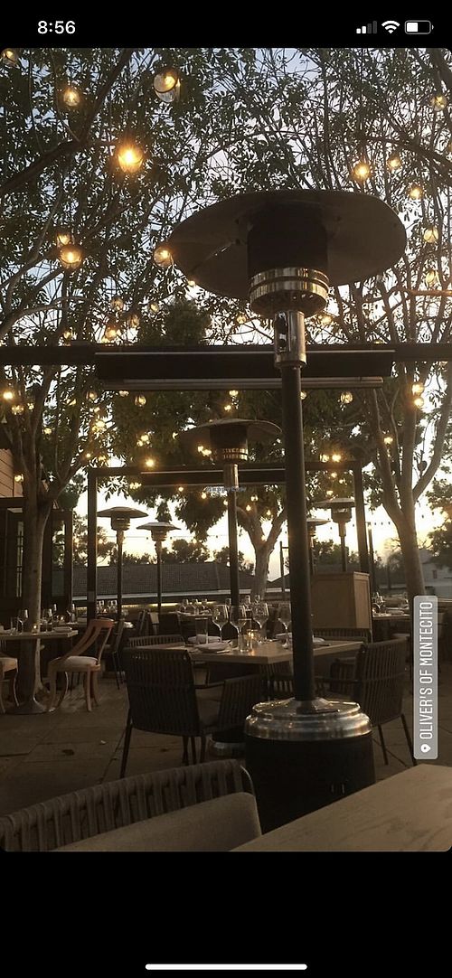 Beautiful outdoor seating area at Oliver's in Santa Barbara