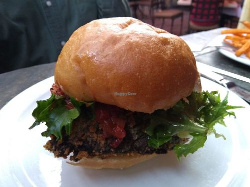Shroom burger at Rio Chama in Santa Fe
