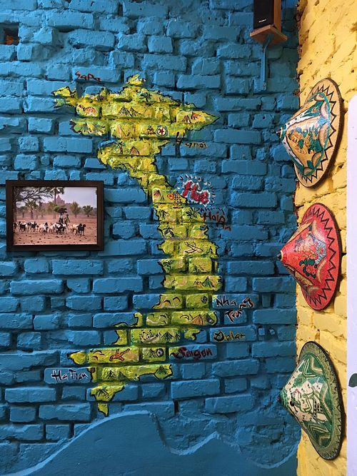 Nice deco at Nook Eatery in Hue