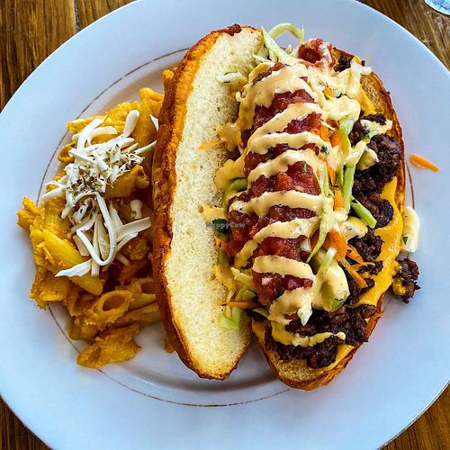 Sandwich and Mac at Two Dollar Radio Headquarters in Columbus